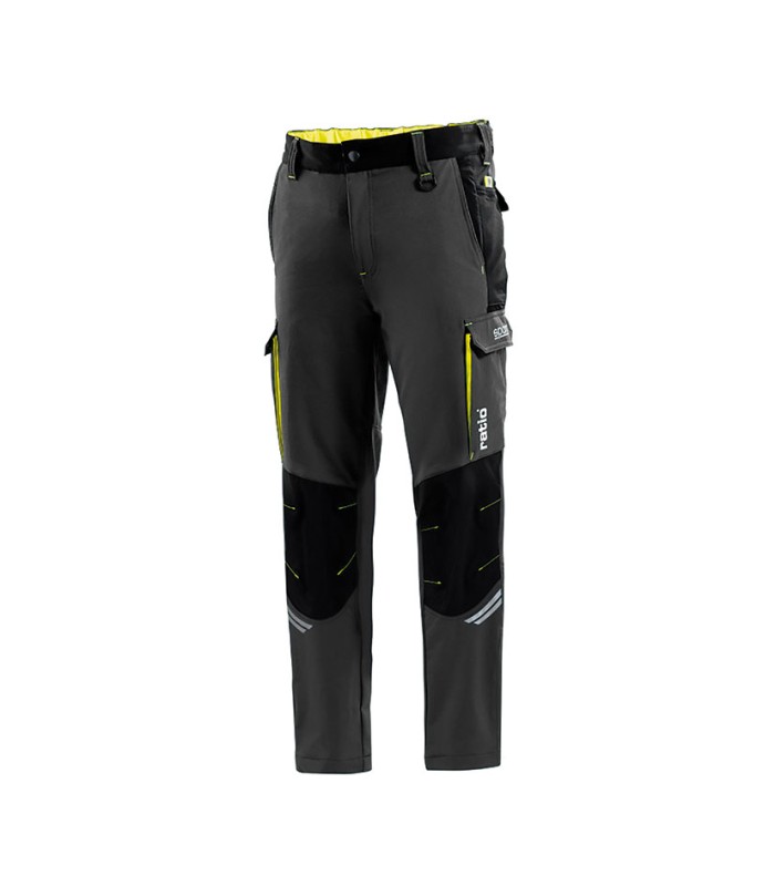 PANTALON GRIS/AMARILLO TALLA M