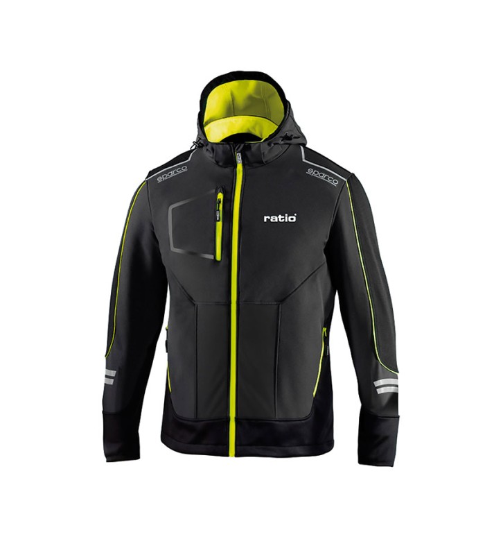 SOFT-SHELL GRIS/AMARILLO TALLA XL