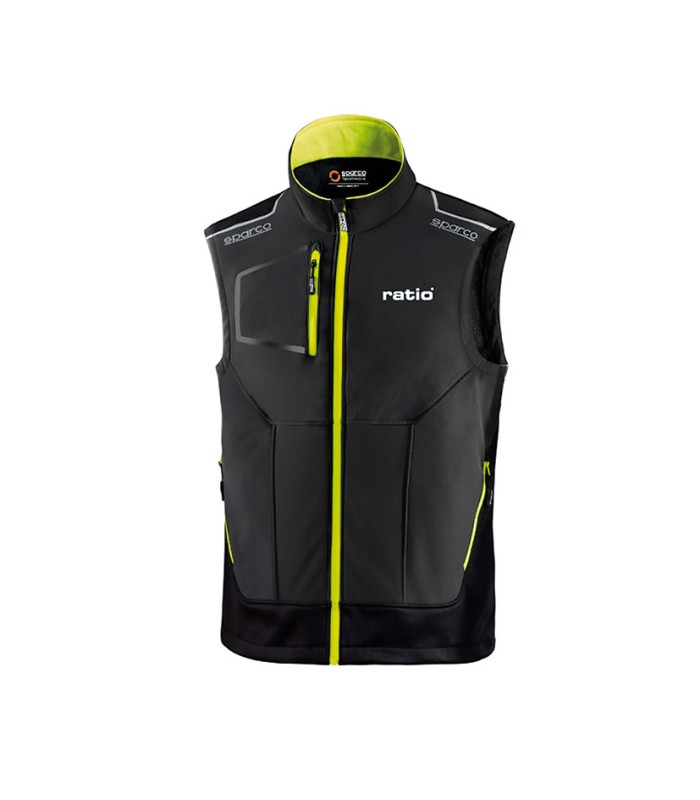 CHALECO GRIS/AMARILLO TALLA S