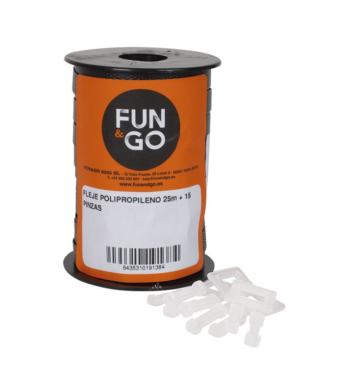FLEJE POLIPROPILENO 25 M + 15 PINZAS