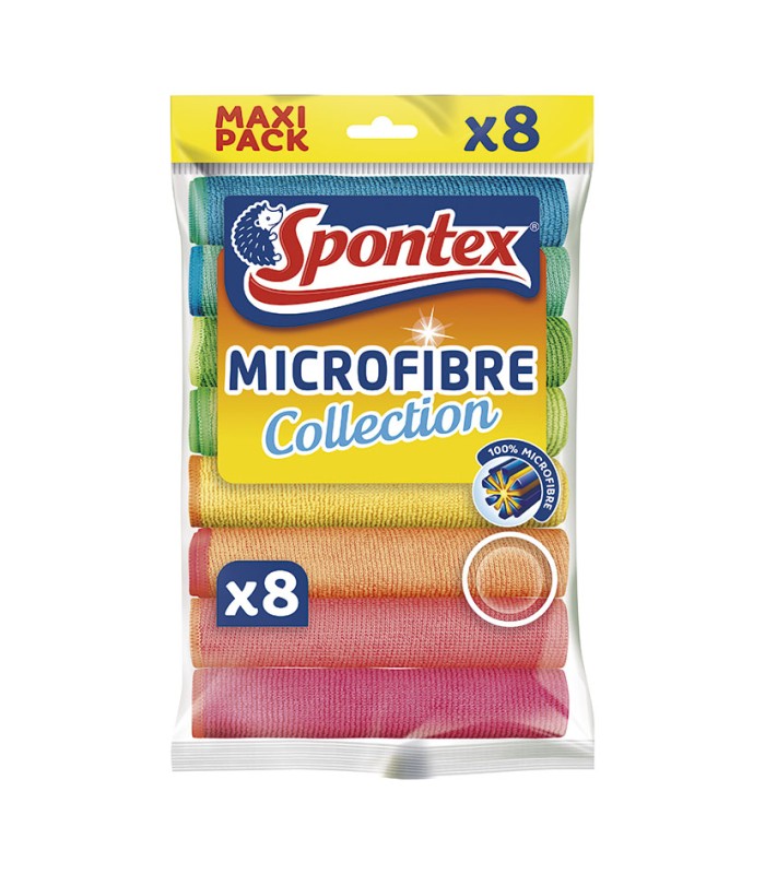 BAYETAS MICROFIBRA 8 UN. SPONTEX