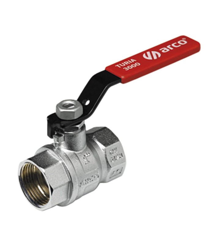 VALVULA ESFERA PASO TOT.3/4X3/4" P.ROJA