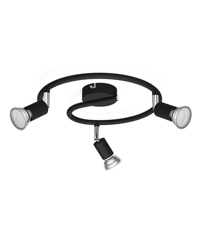 LIMBALI PLATE/SPIRAL BLACK 3X50W 230V