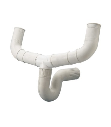 SIFON FLEXIBLE PVC DOBLE 35X35MM.