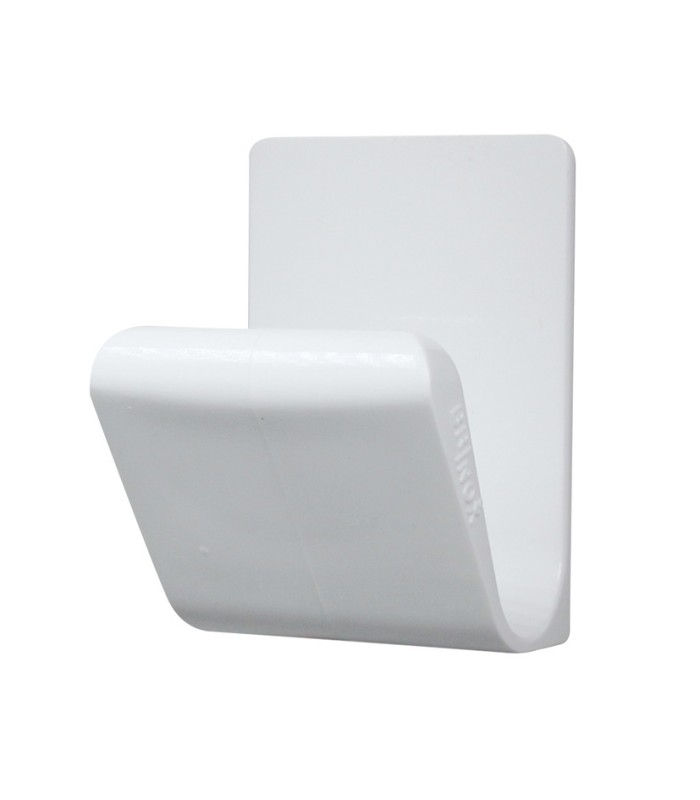 COLGADOR ADHESIVO. PLASTICO.BLCO. 1UNID.