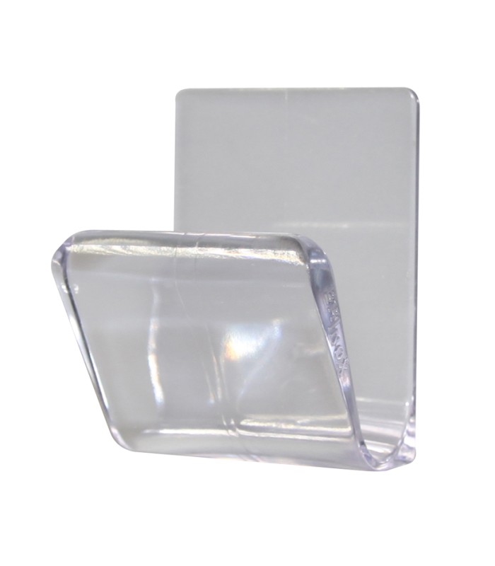 COLGADOR ADHESIVO .PLASTICO TRANSP. 1UN.