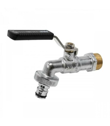 GRIFO CURVO CONEX.RAP. 3/4-1"  MAN.INOX