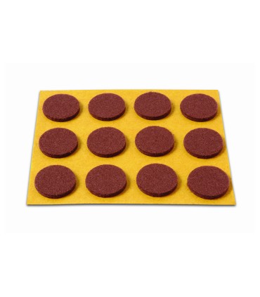 DESLIZADORES Ø20MM. MARRON 12 DISCOS