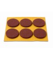 DESLIZADORES Ø30MM. MARRON 6 DISCOS