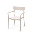 SILLA JARDIN TILOS BEIGE APILABLE