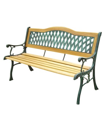 BANCO FORJA 122 CM RESPALDO PLAST.