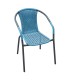 SILLA APILABLE ACERO/FIBRA BASIC. AZUL