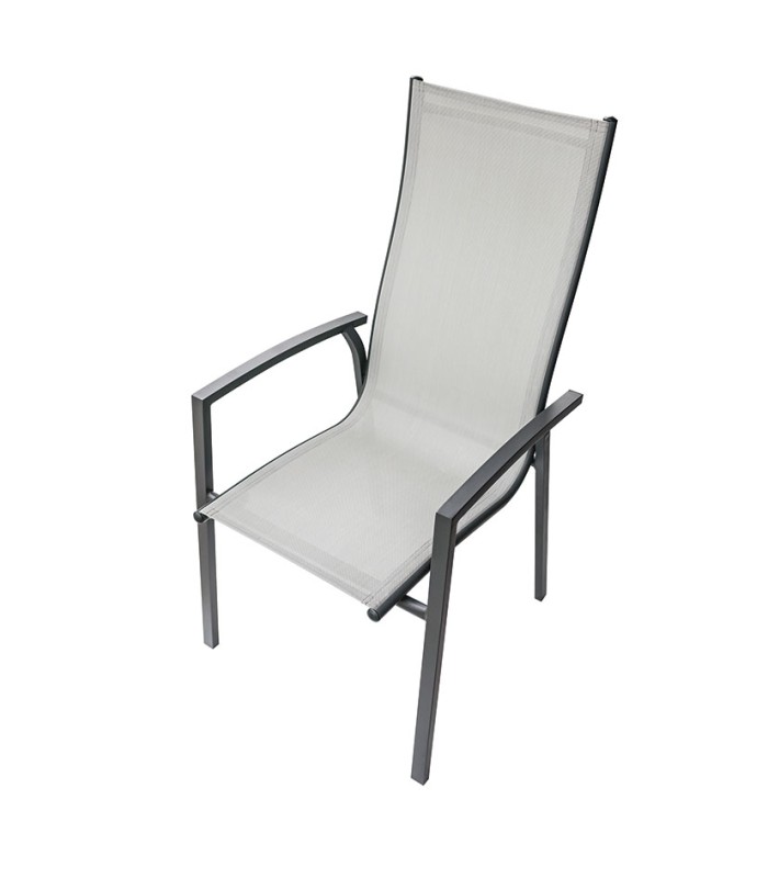 SILLÓN ALTO ALUMINIO ANTRACITA