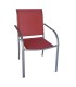 SILLA ACERO/TEXTILENE. TERRACOTA