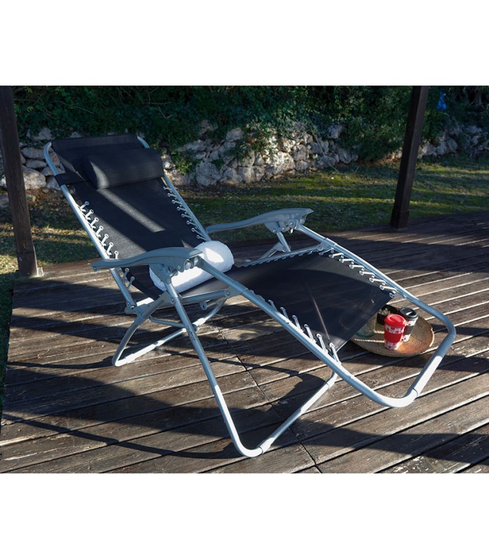 SILLÓN RELAX MULTIPOSICIONES NEGRO