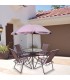 CONJ.BÁSICO 4 SILL+MESA Ø80 CM+PARASOL