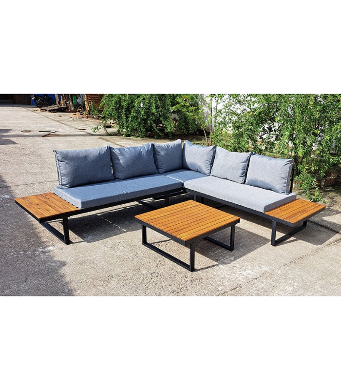 CONJUNTO RINCONERO ACERO/MADERA.