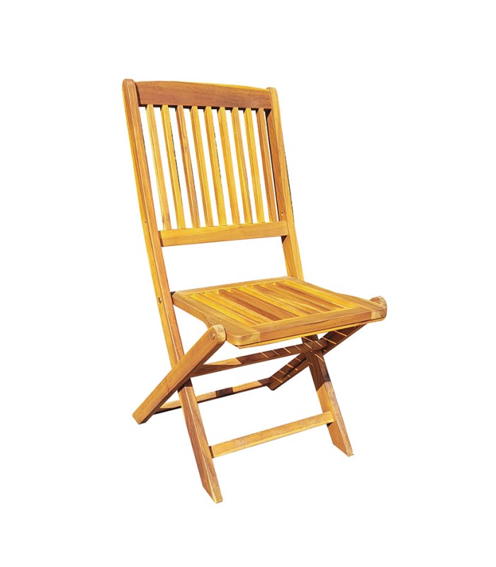 SILLA MADERA ACACIA S/BRAZOS. 2 UDS.