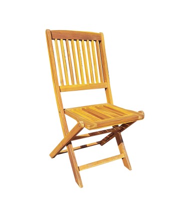 SILLA MADERA ACACIA S/BRAZOS. 2 UDS.