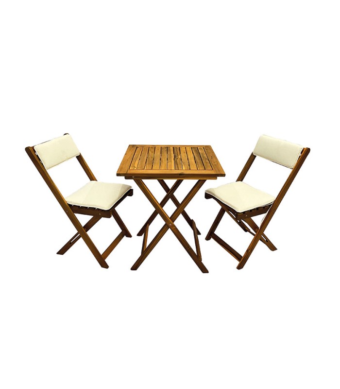 SET BALCÓN CLASSIC MADERA 3 PIEZAS