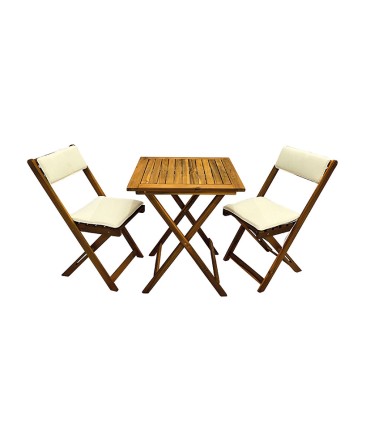 SET BALCÓN CLASSIC MADERA 3 PIEZAS