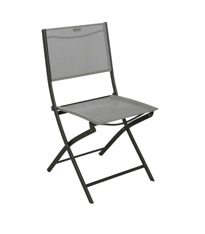 SILLA METÁLICA.PLEGABLE. GRAFITO