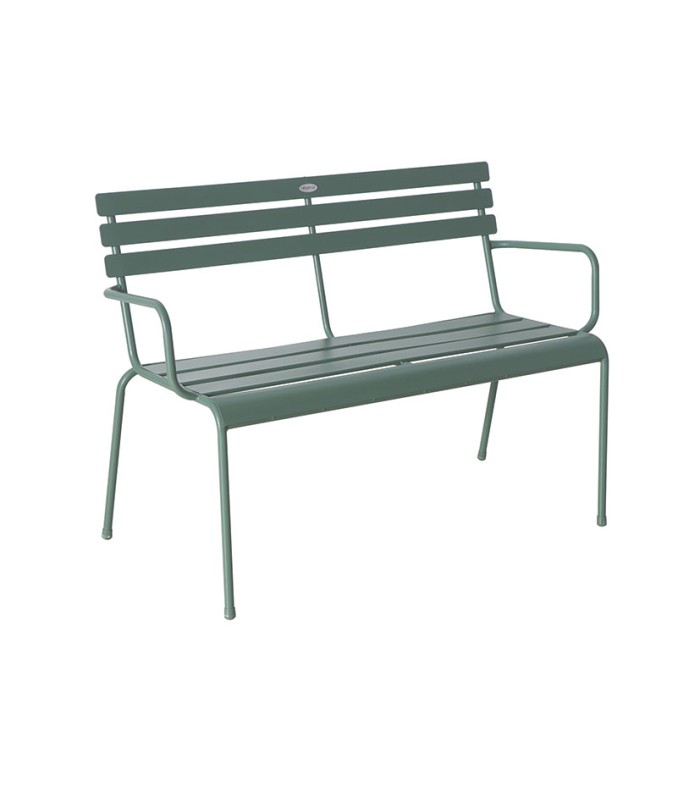 BANCO METÁLICO 114X56 XH79 CM. VERDE