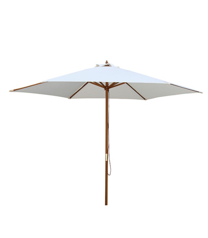 PARASOL MADERA 3 MTS COLOR CRUDO