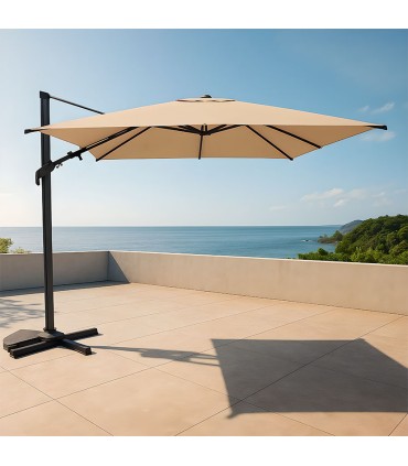 PARASOL ACERO VIENA BEIGE 3X3M
