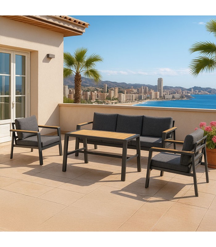 CONJUNTO MUEBLE JARDÍN 4PCS AUTANA