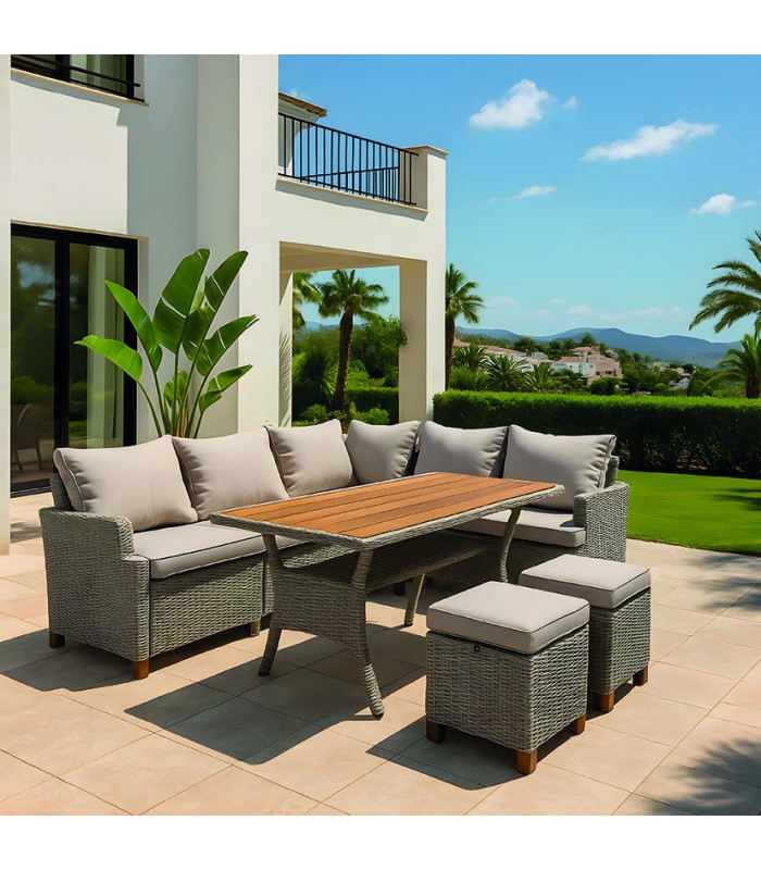 CONJ. ESQUINERO RATÁN 5PCS CANAIMA