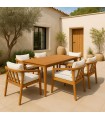 CONJUNTO COMEDOR TERRAZA 7PCS DOM