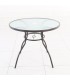 MESA ACERO/VIDRIO Ø 80 CM. BASIC
