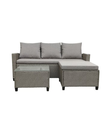 SET JARDIN NILO RATTAN 3 PIEZAS