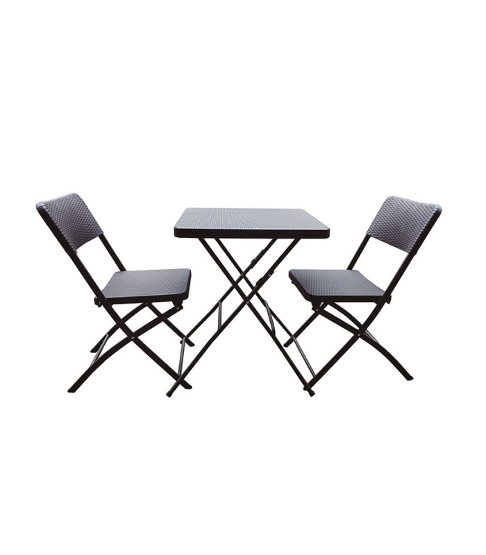 CONJUNTO MESA + 2 SILLAS PLEGABLE