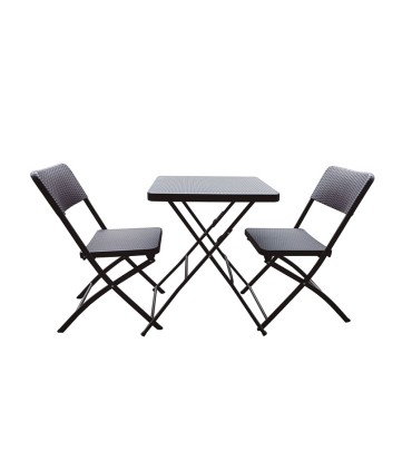 CONJUNTO MESA + 2 SILLAS PLEGABLE