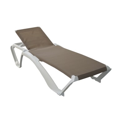 TUMBONA ACQUA 73X190X35 BLANCA/ARENA