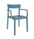 SILLA CON BRAZOS AZUL RETRO ELBA