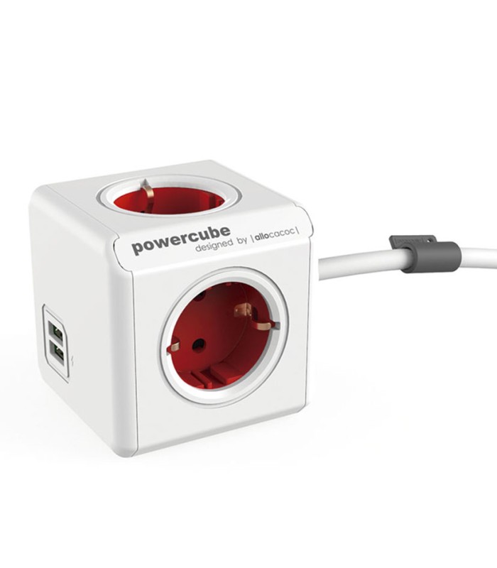 POWERCUBE ORIGINAL 4 TOMAS + 2USB 1,5 M