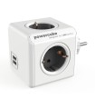 POWERCUBE ORIGINAL 4 TOMAS + 2 USB GRIS