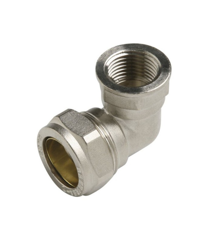 CODO 90º HEMBRA LATÓN NIQUELADO  15x1/2"