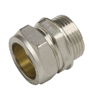 ENLACE MACHO LATÓN NIQUELADO  15x1/2"