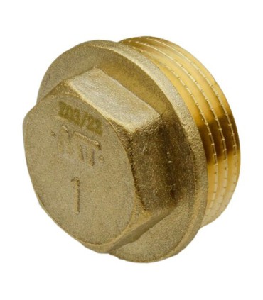 TAPÓN HEXAGONAL LATÓN ROSCADO M  1/2"