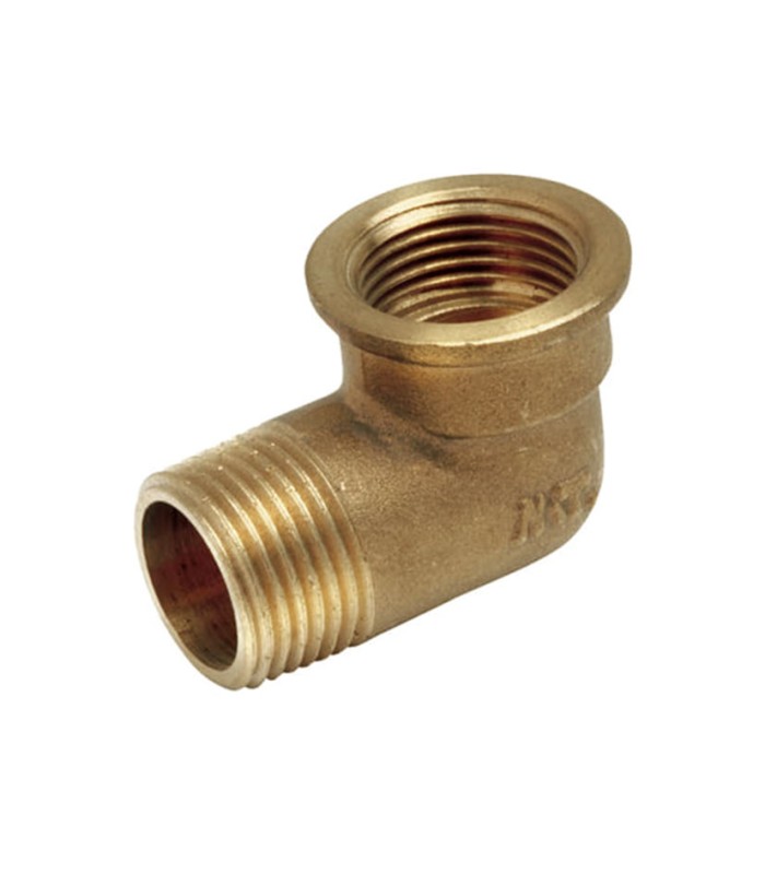 CODO 90º LATÓN ROSCADO M-H 3/8"