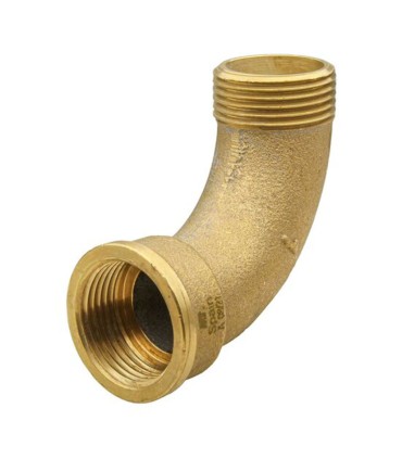 CURVA 90º LATÓN ROSCADO M-H 1/2"