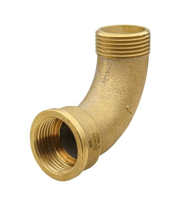 CURVA 90º LATÓN ROSCADO M-H 3/4"