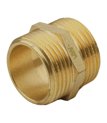 MACHÓN HEXAG. DOB. ROSCA LATÓN M-M 3/8"