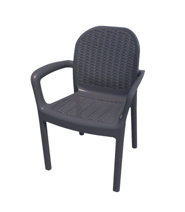 SILLÓN MIRANDA IMIT RATÁN RESINA ANTRAC.