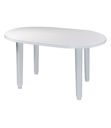 MESA OVAL 130 X 90 CM. BLANCO