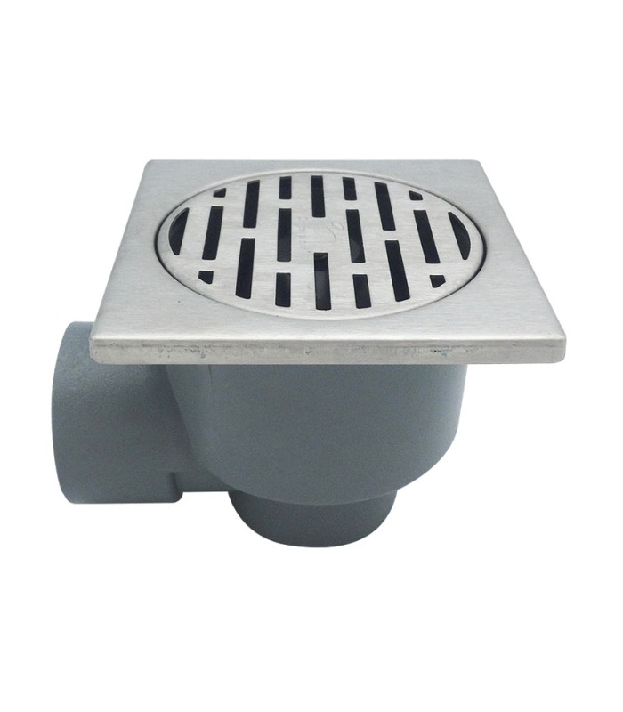 SUMIDERO SIFON HOR/VERT INOX 100*100/50